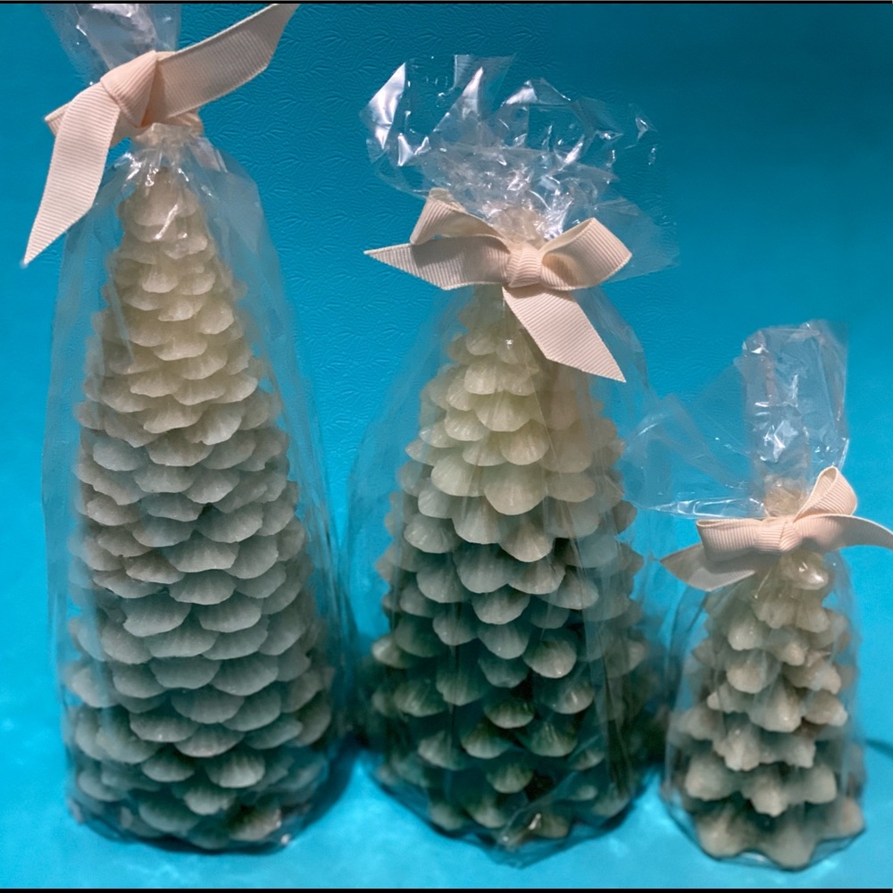 HomeWorx by Harry Slatkin Trees Figural Candles -Set of 3 brand new